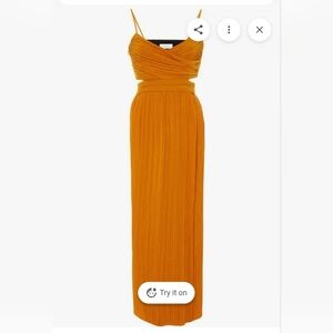 A.L.C. Strapless Merrygold / Orange Maxi Dress Size 6